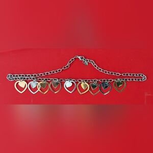 Milor Gold and Silver Heart Necklace